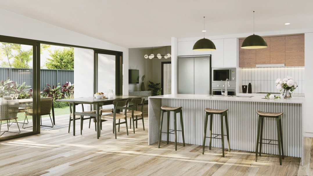 Majestic Tamworth - apartment kitchen and dining artist impression